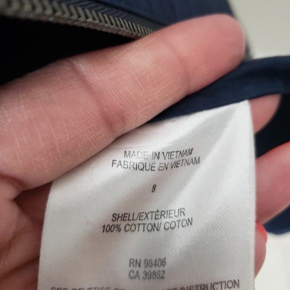 Theory navy blue belted dress sz. 8 - Picture 4 of 7